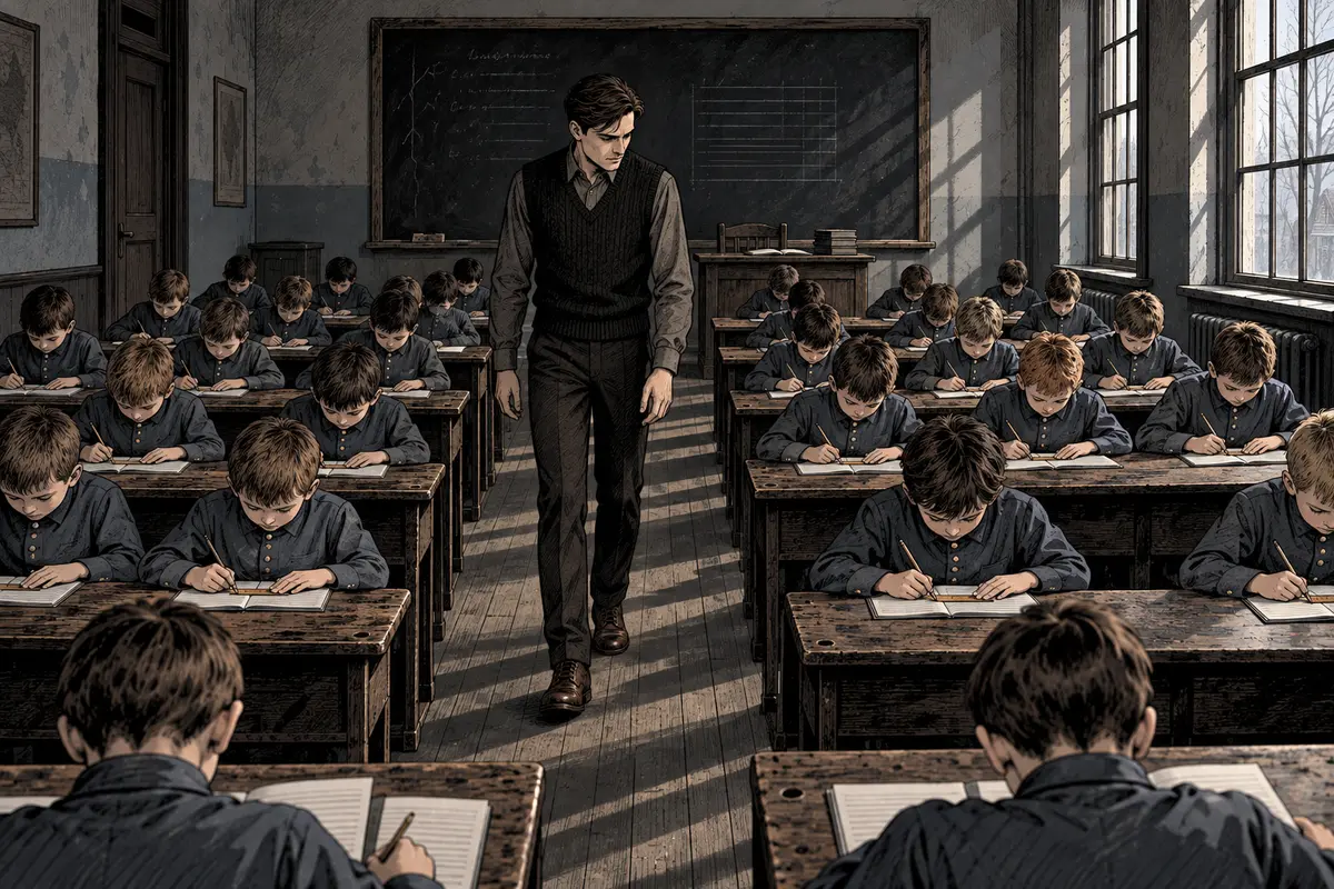 Scene 2, “The lesson on hatred” — an illustration drawn by AuthorWorkplace from the text
