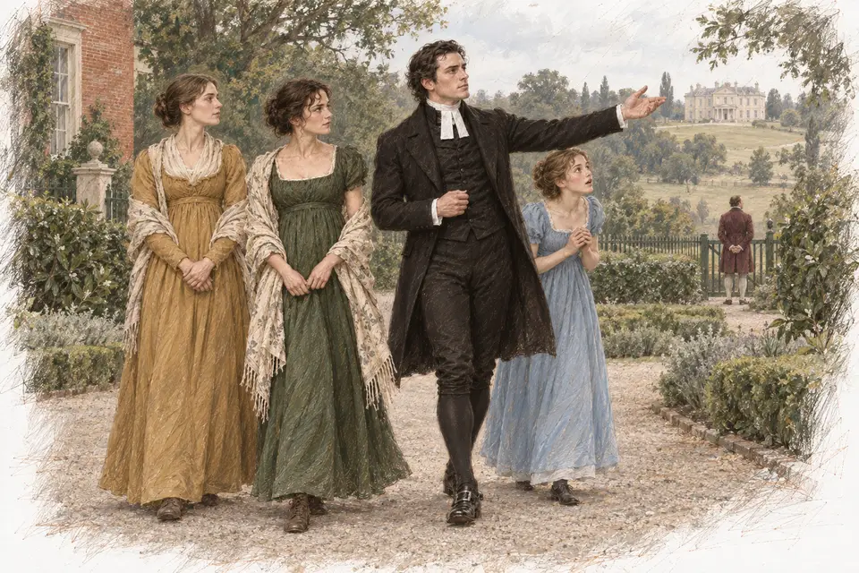 Ch. 28 · Mr. Collins shows off the view of Rosings
