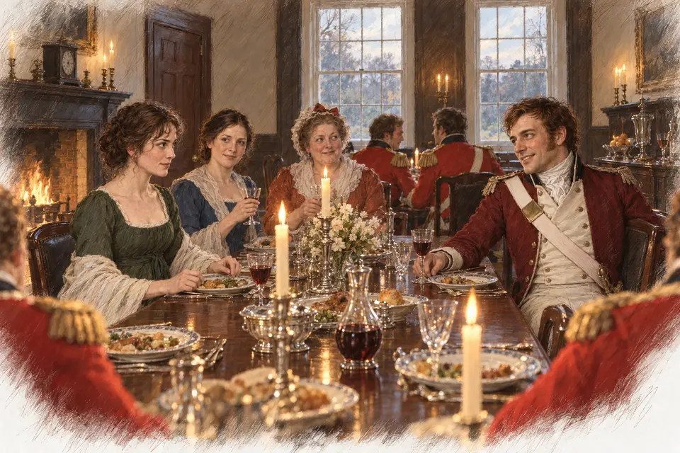 Ch. 41 · The officers’ last dinner at Longbourn
